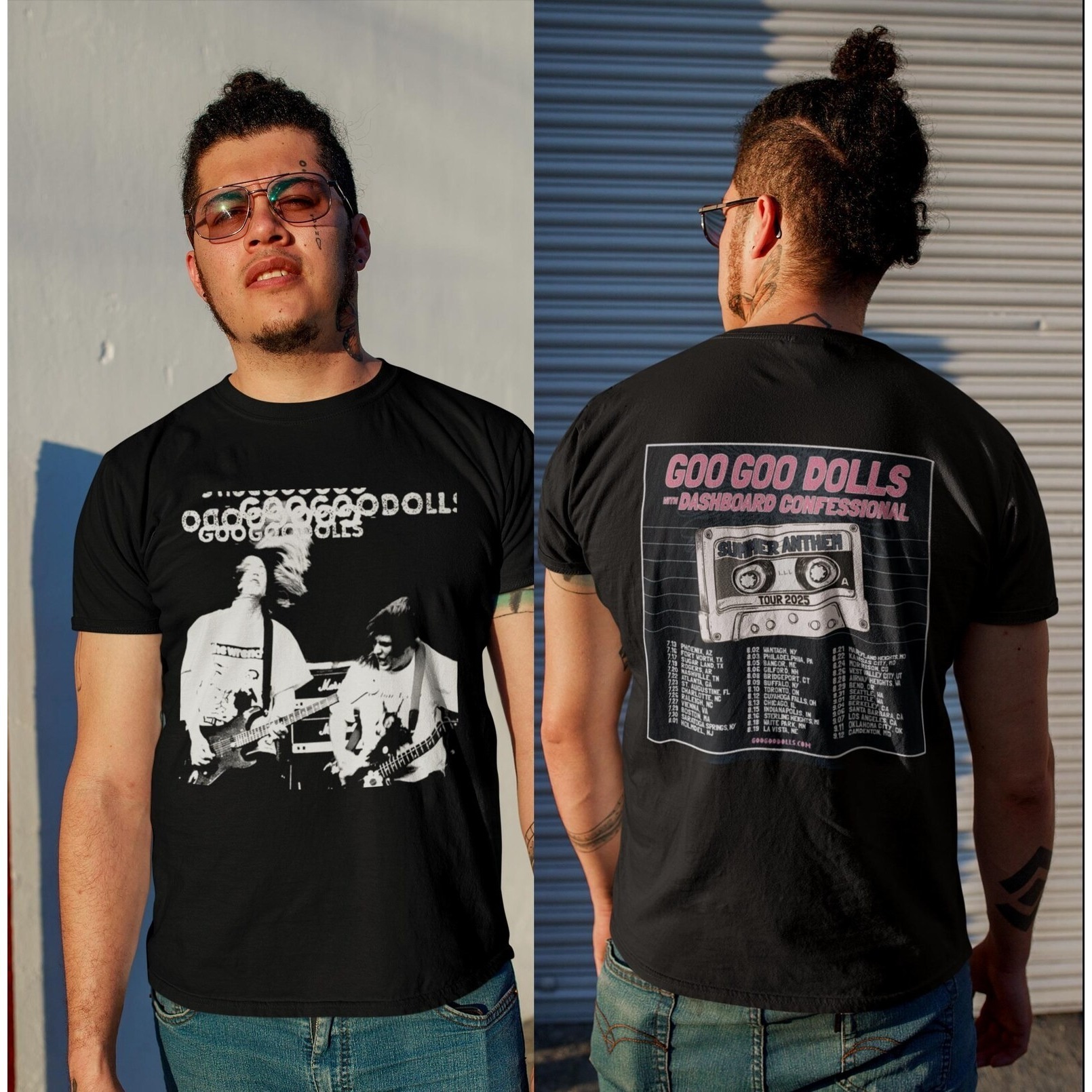 Unisex Tshirt Goo Goo Dolls 2 Sided Unisex Tshirt Goo Goo Dolls 2 Sided